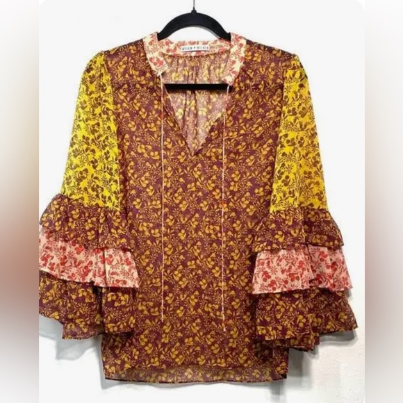 REDUCED  Alice and Olivia Tunic Floral Blouse by Rent the Runway NWOT - Picture 2 of 7